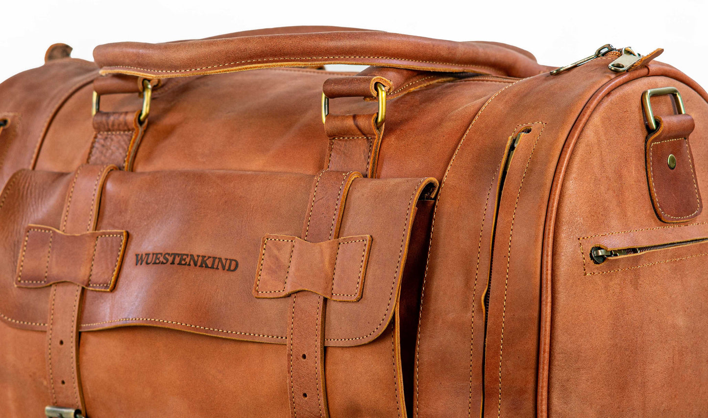 Weekender Handgepäck – Pflanzlich gegerbtes Leder